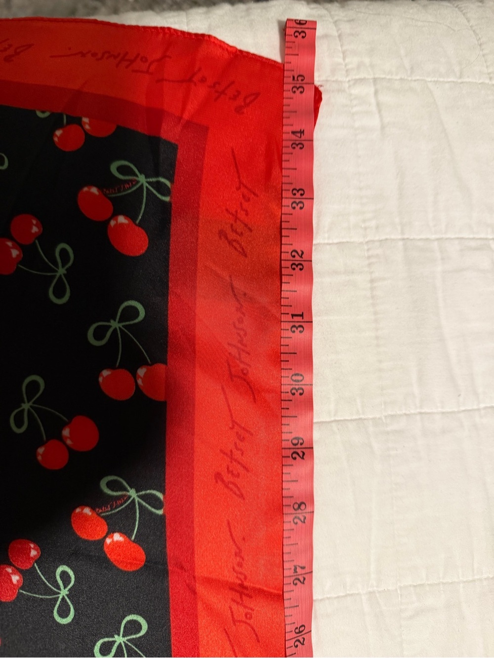 Betsey Johnson Cherry-Themed Scarf & Accessory Gift Bundle - Picture 9 of 11